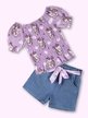 Baby girl outfit with top and shorts