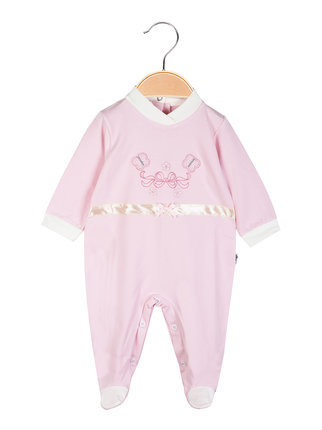 Baby girl romper with embroidery