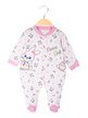 Baby girl's cotton onesie with buttons