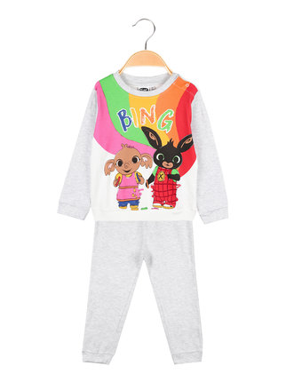 Baby girl's long pajamas in warm cotton