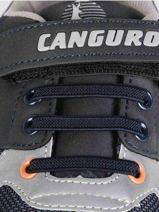 Entièrement neuf dans sa boîte Garçons Canguro kangourou bleu marine en cuir Mix High Top Baskets Taille UK 12 UE 30. 