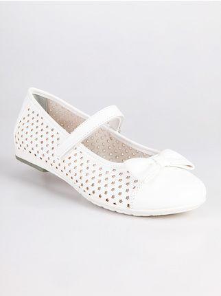 Ballerina shoes with baby strap  White