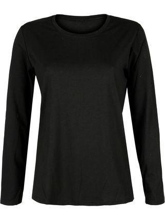 Basic black long-sleeved shirt