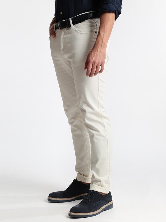 Beige cotton trousers  regular fit