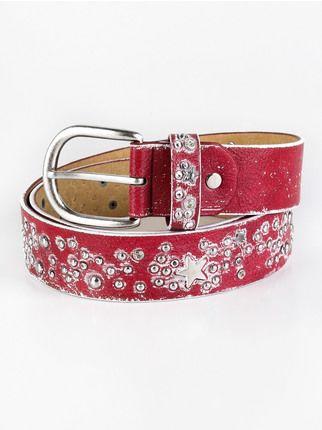 Belt with studs and stars