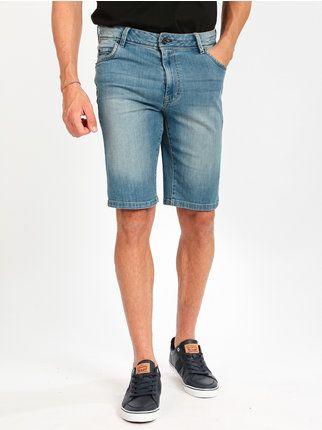 Bermuda-Shorts aus Denim mit Wascheffekt