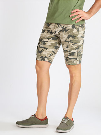 Bermuda-Shorts für Herren in Camouflage mit großen Taschen