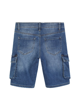 Bermuda shorts in jeans for boys with large pockets
