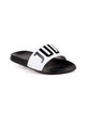 Black and white rubber slippers