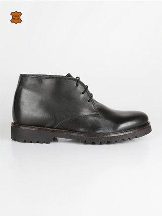 Black ankle boots for men