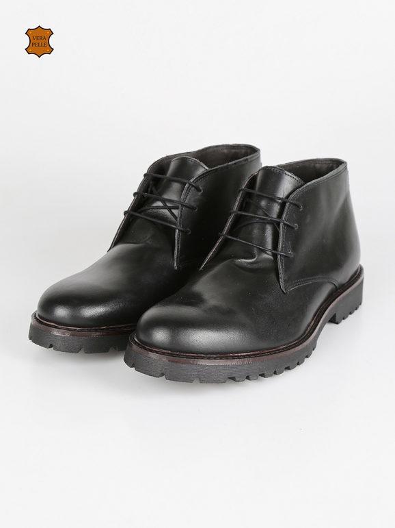 Black ankle boots for men