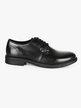 Black leather derby brogues