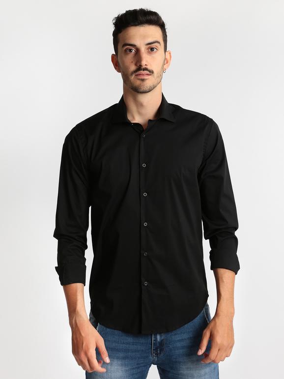 Black long-sleeved shirt  classic fit