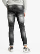 Black ripped jeans for men