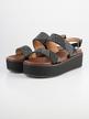 Black sandals with rhinestones