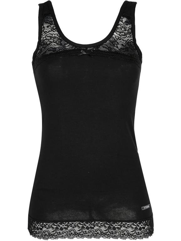 Black tank top with lace
