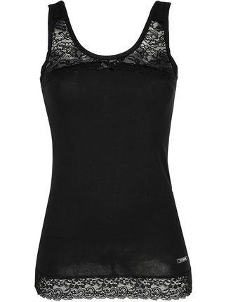 Black tank top with lace