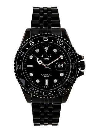 Black wristwatch for men