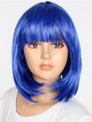 Blue woman wig