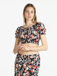 Blusa cropped floral mujer