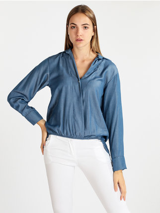 Blusa mujer efecto jeans