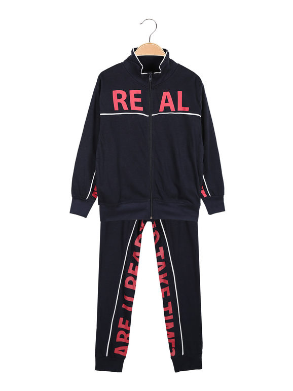 Boy's 2-piece tracksuit with lettering