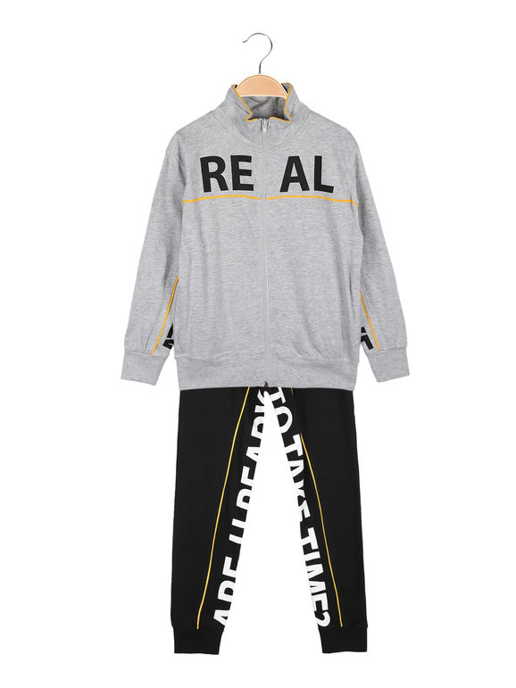 Boy's 2-piece tracksuit with lettering