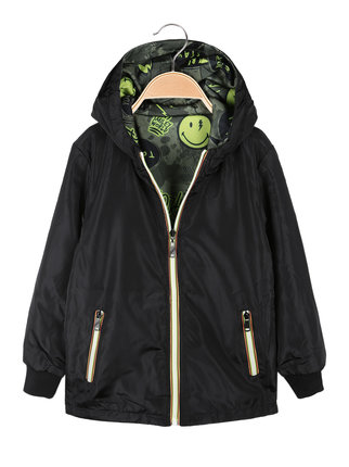 Boy's jacket with reversible hood