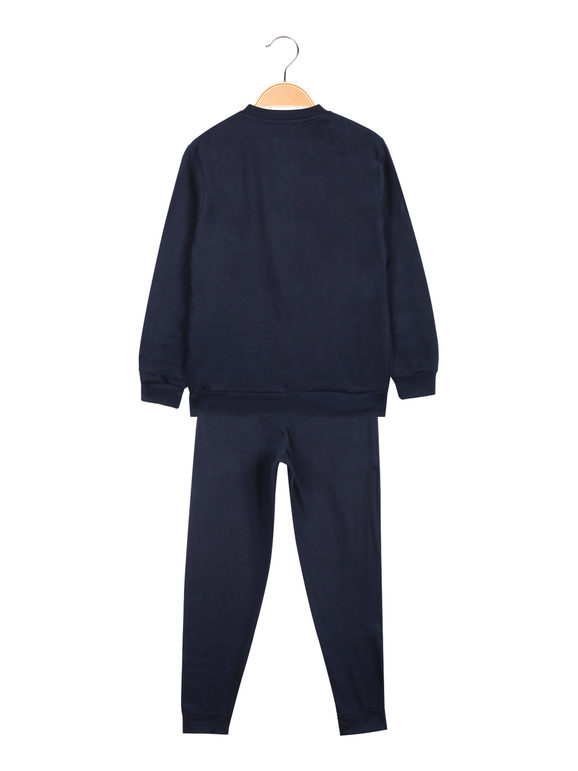 Boy's long pajamas in warm cotton