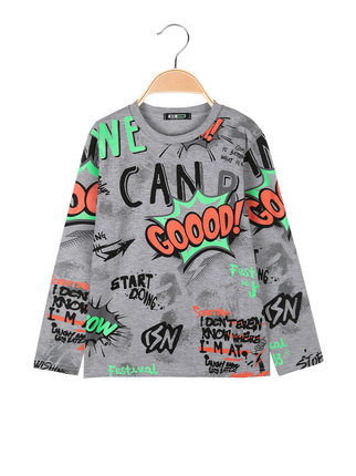 Boy's long-sleeved T-shirt with prints