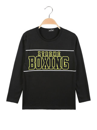 Boy's long-sleeved T-shirt with writing