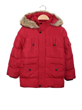 Boy's padded down jacket with hood