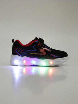 Boy's sneakers with tear and lights