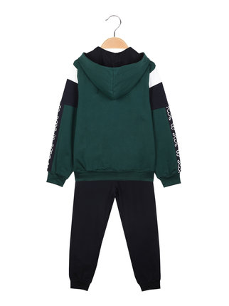 Boy's tracksuit with hood and zip