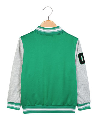 Boy's two-tone sweatshirt with buttons