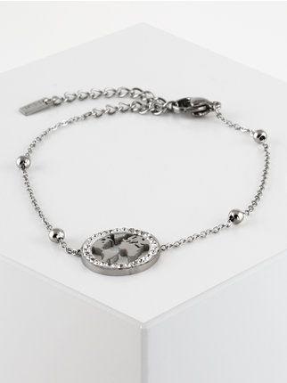 Bracelet chaîne avec pendentif monde