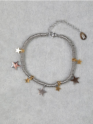 Bracelet femme en acier avec étoiles