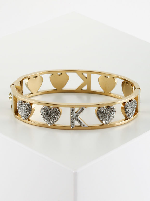 Bracelet rigide initiale "K"