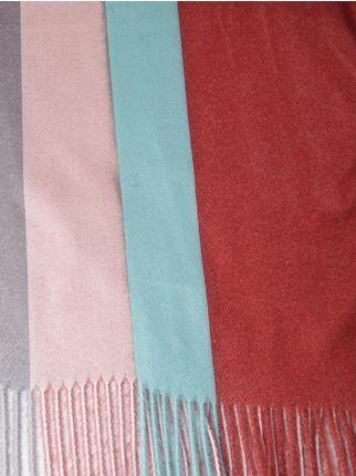 Bufandas de bloques de colores con flecos.