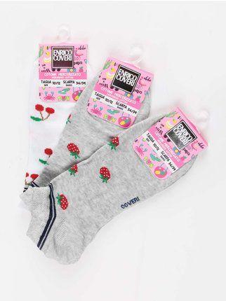 Calcetines cortos de algodón para niña