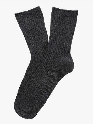 calcetines cortos de canalé de algodón cálido