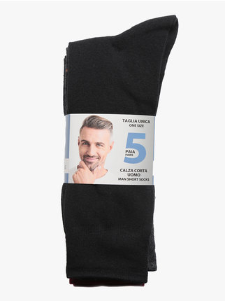 Calcetines cortos de hombre. Paquete de 5 pares