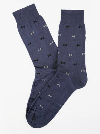 Calcetines cortos para hombre con estampado de pajarita