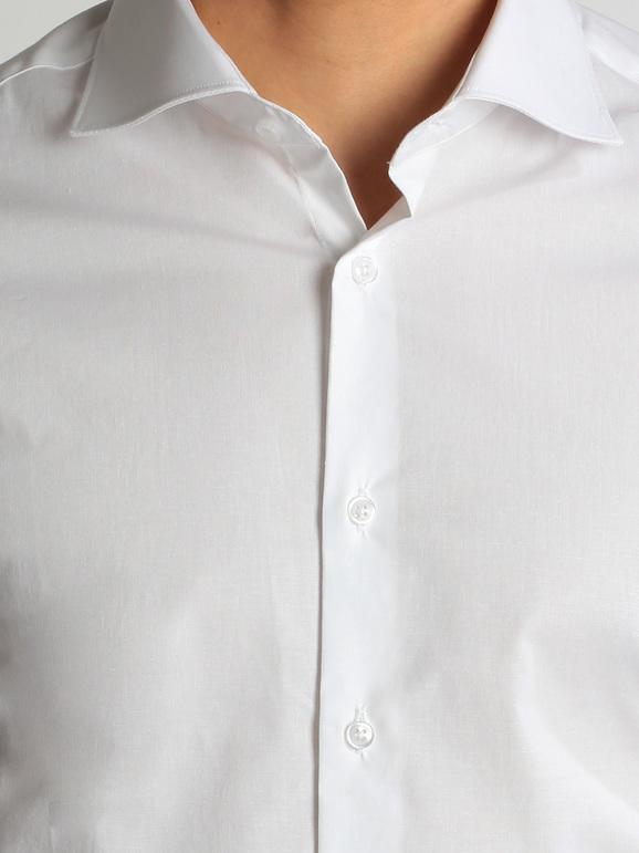 Camicia bianca in cotone regular fit