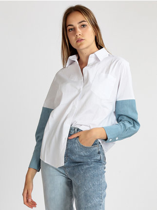 Camicia donna oversize in cotone