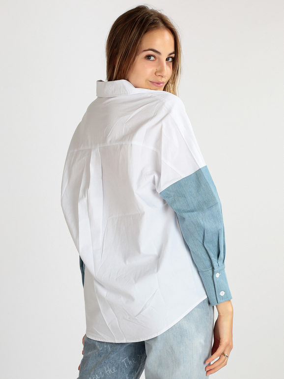 Camicia donna oversize in cotone