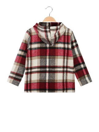 Camicia giacca bambina con cappuccio e zip