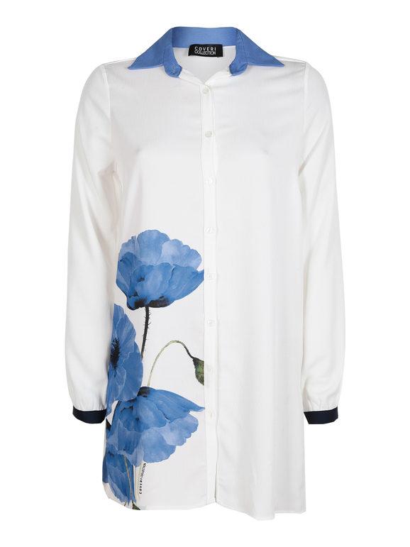Camicia lunga con fiore