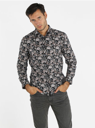 Camicia uomo con stampa floreale