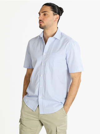 Camisa de hombre de algodón de manga corta